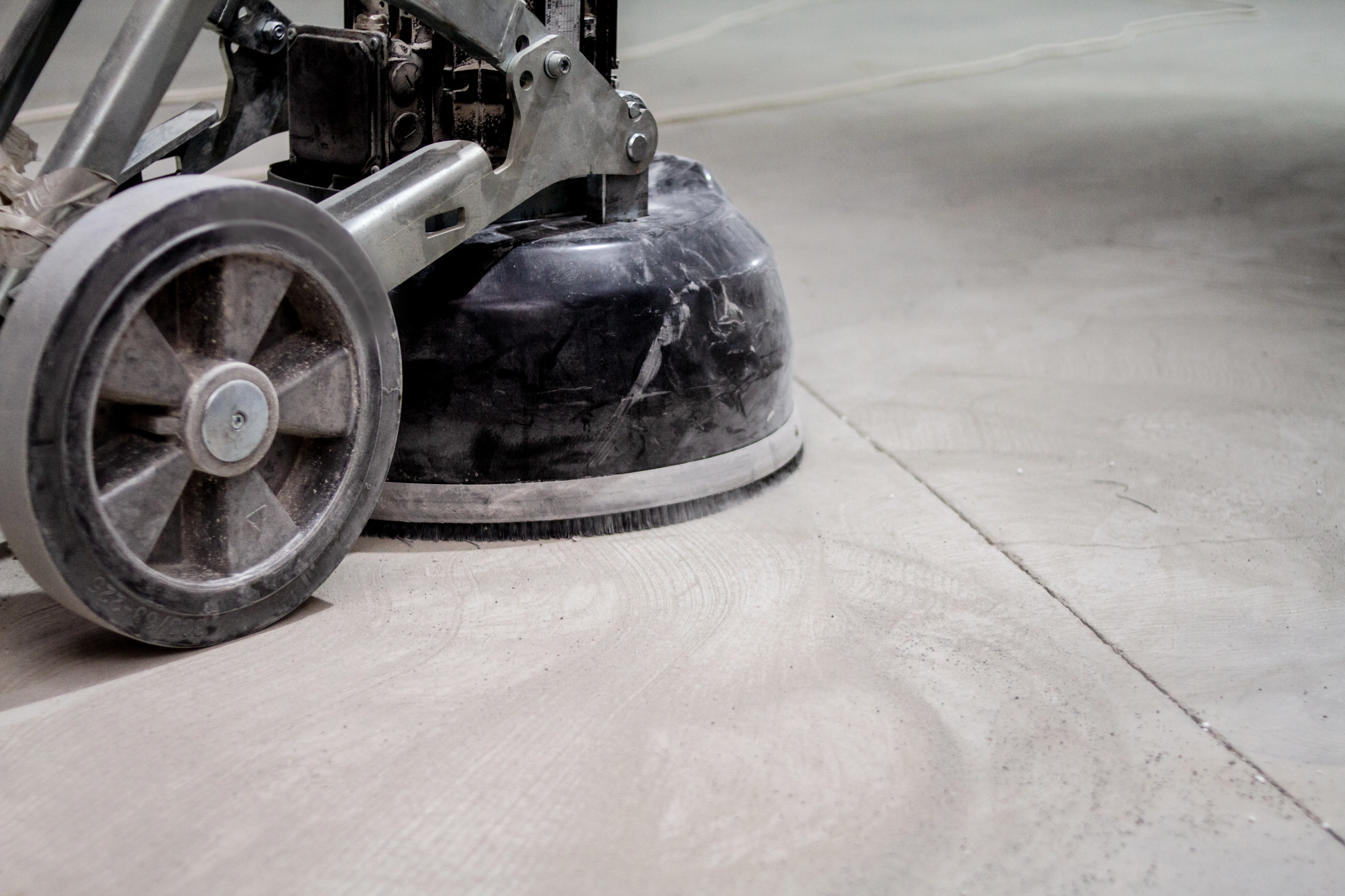 Diamond grinding concrete floor preparation for epoxy resurfacing Vancouver