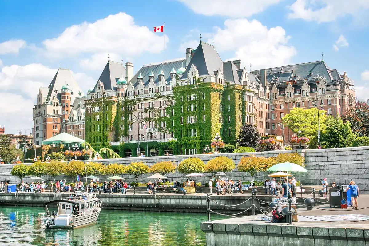The Inner Harbour and the historic Empress hotel in Victoria, BC
