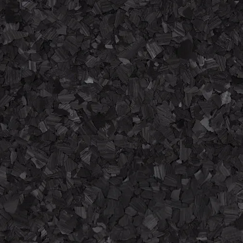 Carbon stone flake epoxy flooring Vancouver — deep black stone chip blend