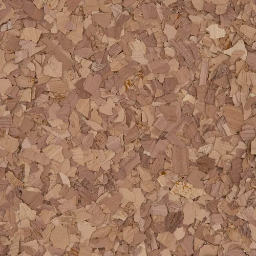 Feldspar stone flake epoxy flooring Vancouver — warm brown tan stone chip blend