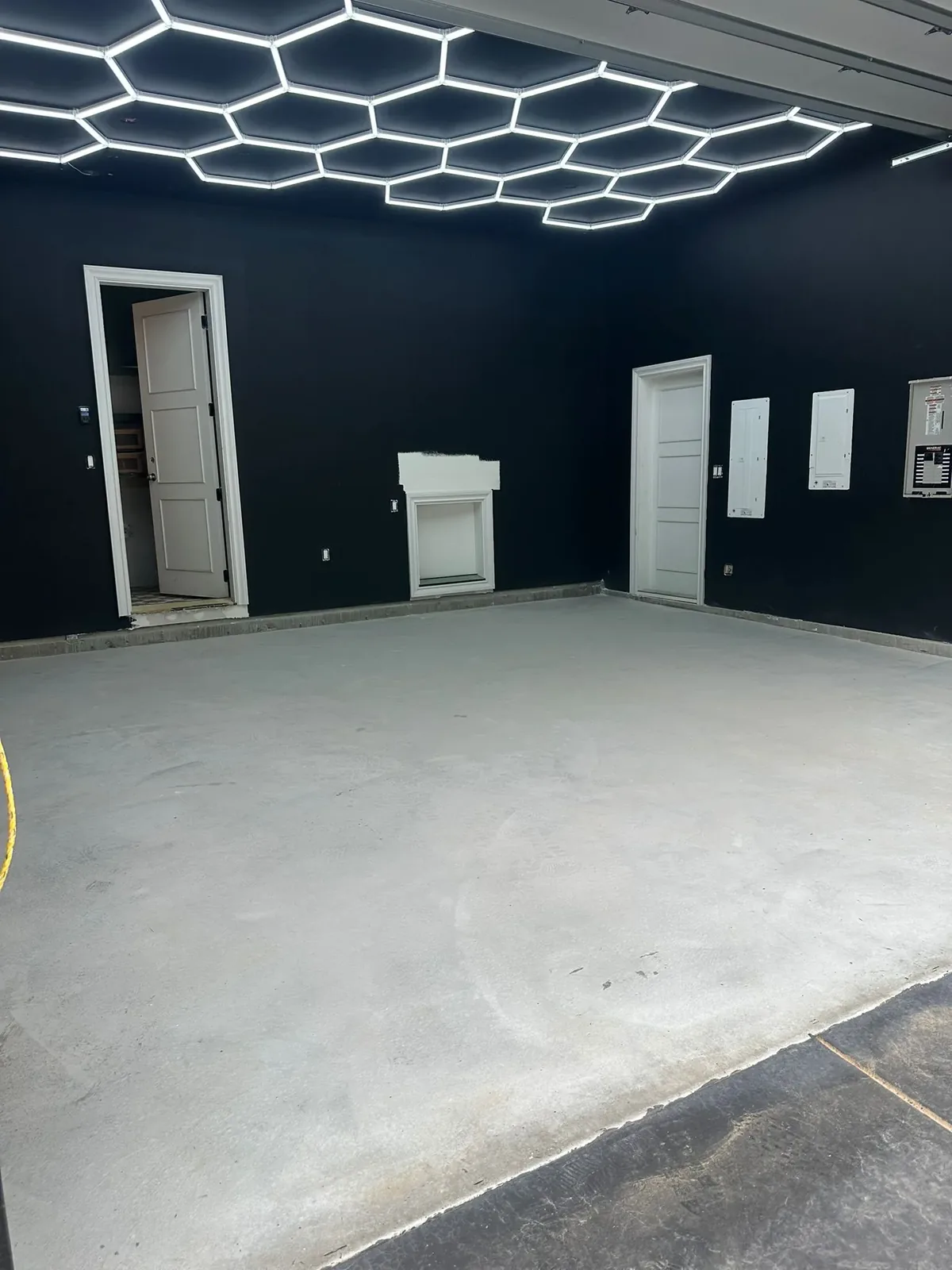 Bare grey concrete floor before metallic epoxy coating in Vancouver