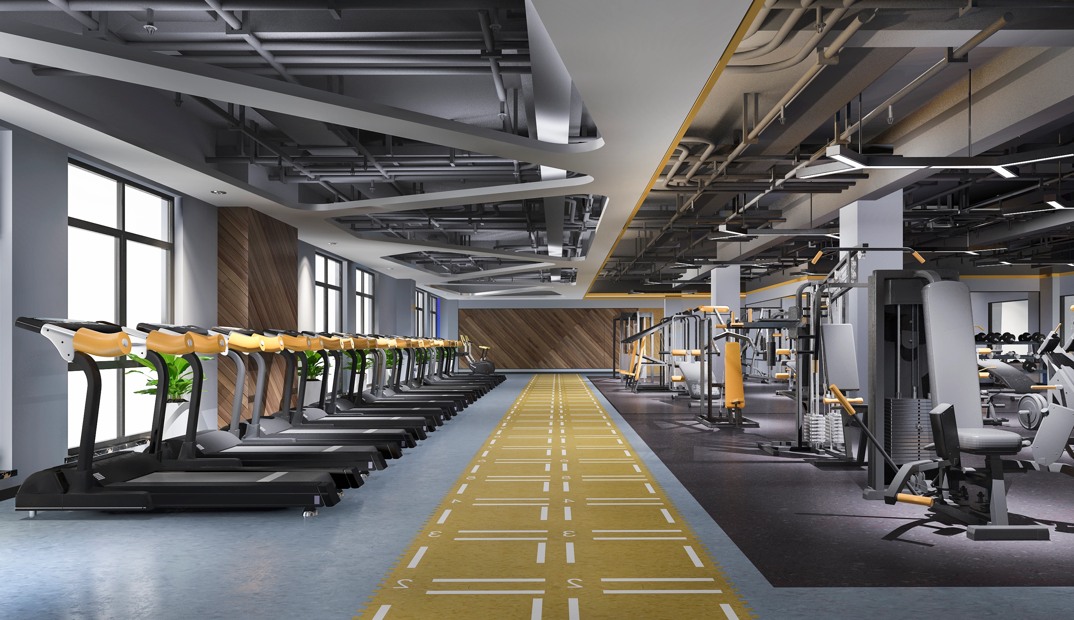Gym and fitness centre epoxy floor Vancouver