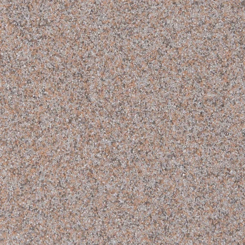 Oyster quartz epoxy flooring Vancouver — warm peachy beige quartz blend