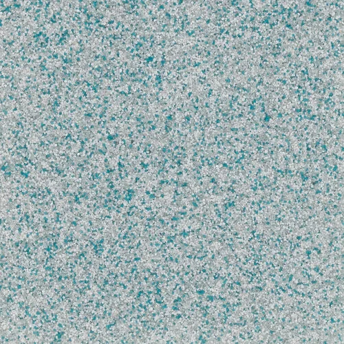 Seaside quartz epoxy flooring Vancouver — teal aqua quartz blend